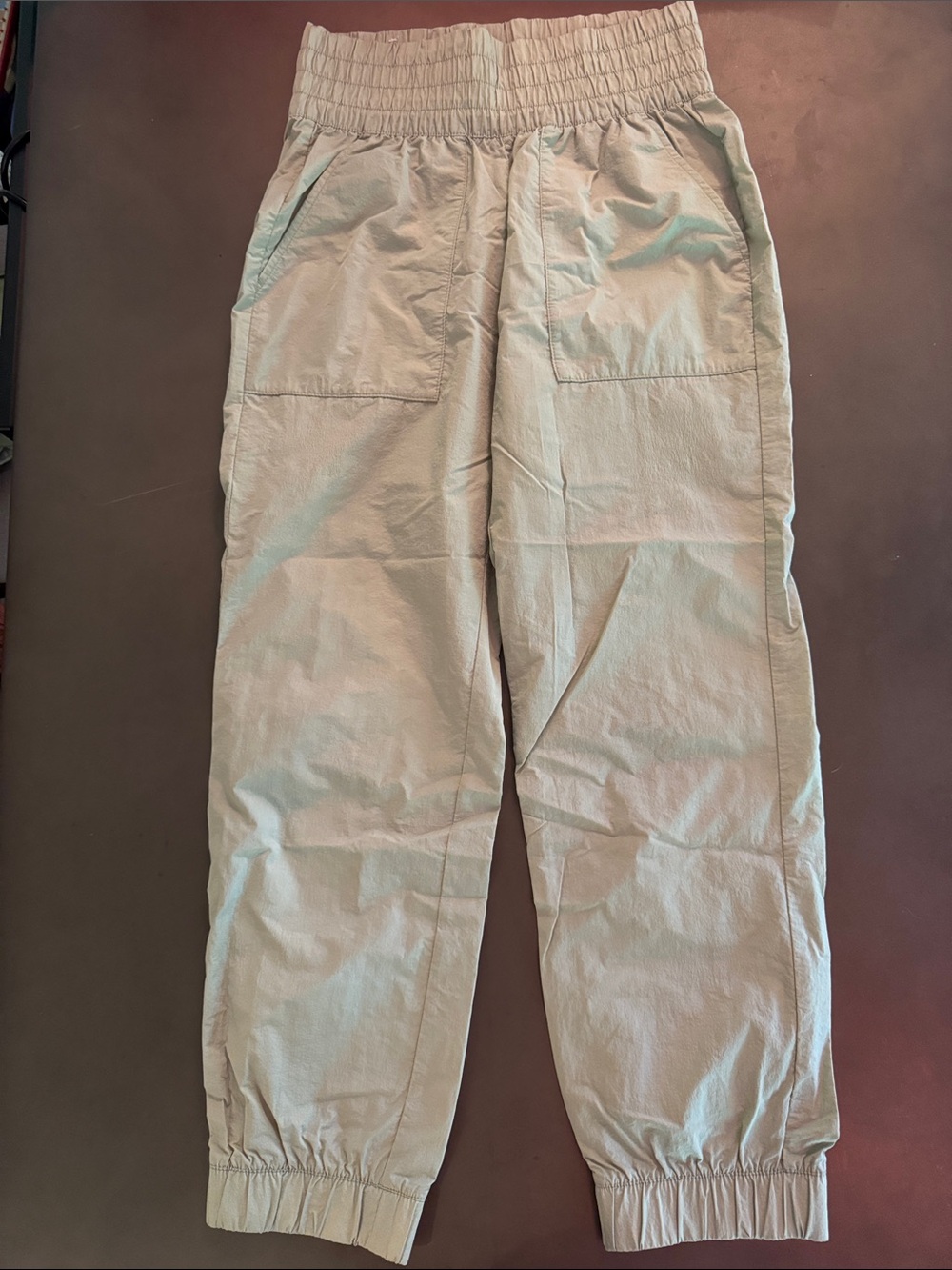 Columbia Light Beige Elastic-Waist Jogger Pants for Women